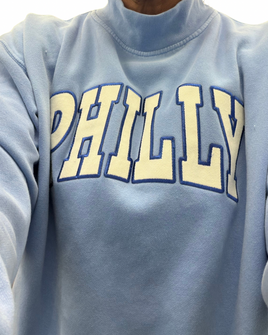 Blue PHILLY Mockneck