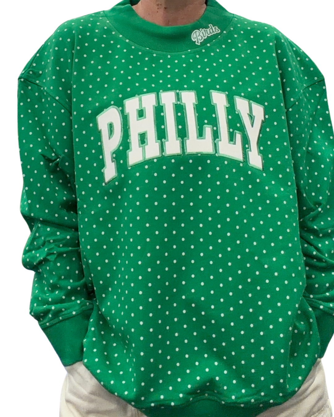 Polka Dot PHILLY Mockneck